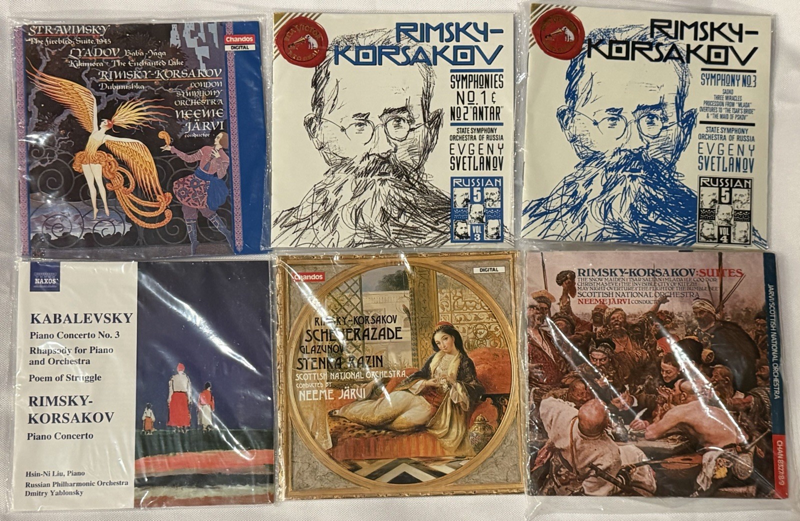 Lot 6 RIMSKY-KORSAKOV Albums Classical Music CDs 8 MINT DISCS No Cases
