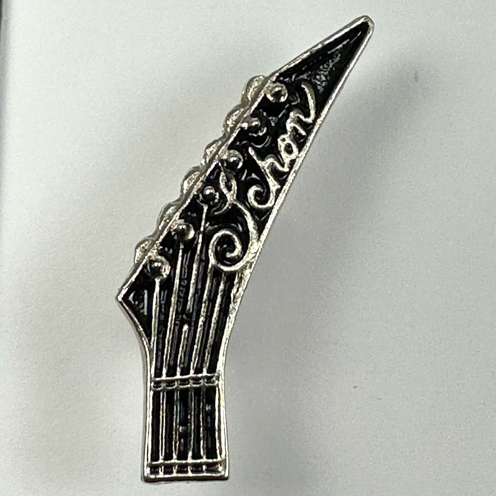 Schon Black Electric Guitar Headstock Lapel Pin Hat Pin Neil Schon Journey