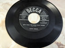 Autry Inman ‎– Let's Take The Long Way Home/I Hope Tomorrow Never Comes 45 Decca picture