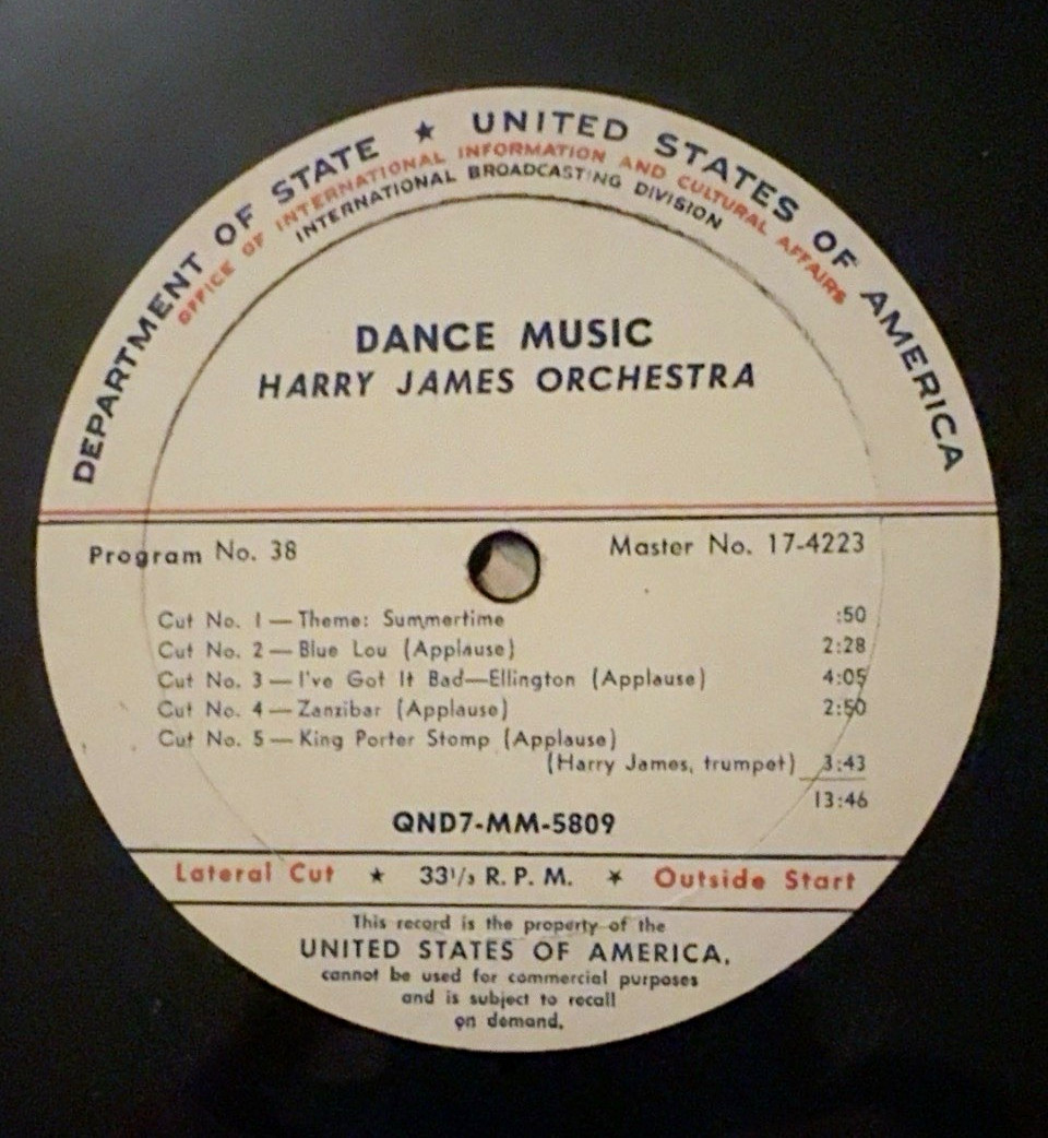 14 Voice of America 16” incl Harry James, Tex Beneke, Boyd Raeburn, Hank D’Amico
