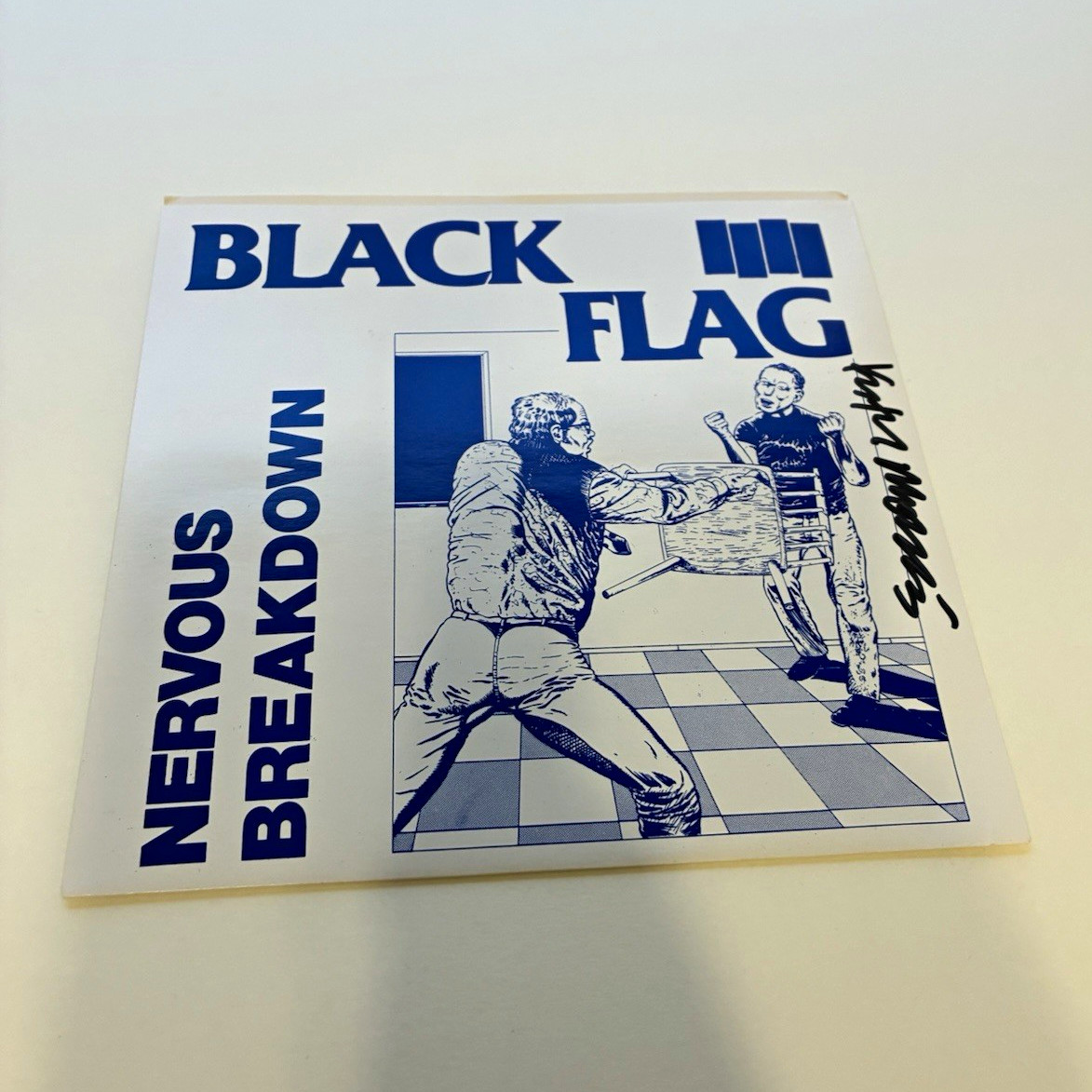 Keith Morris Black Flag 7” Nervous Breakdown Vinyl autographed signed w proof