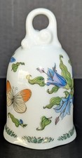 VTG Hutschenreuther German Porcelain Bell Stamped & Dated 1981 Floral Pattern picture