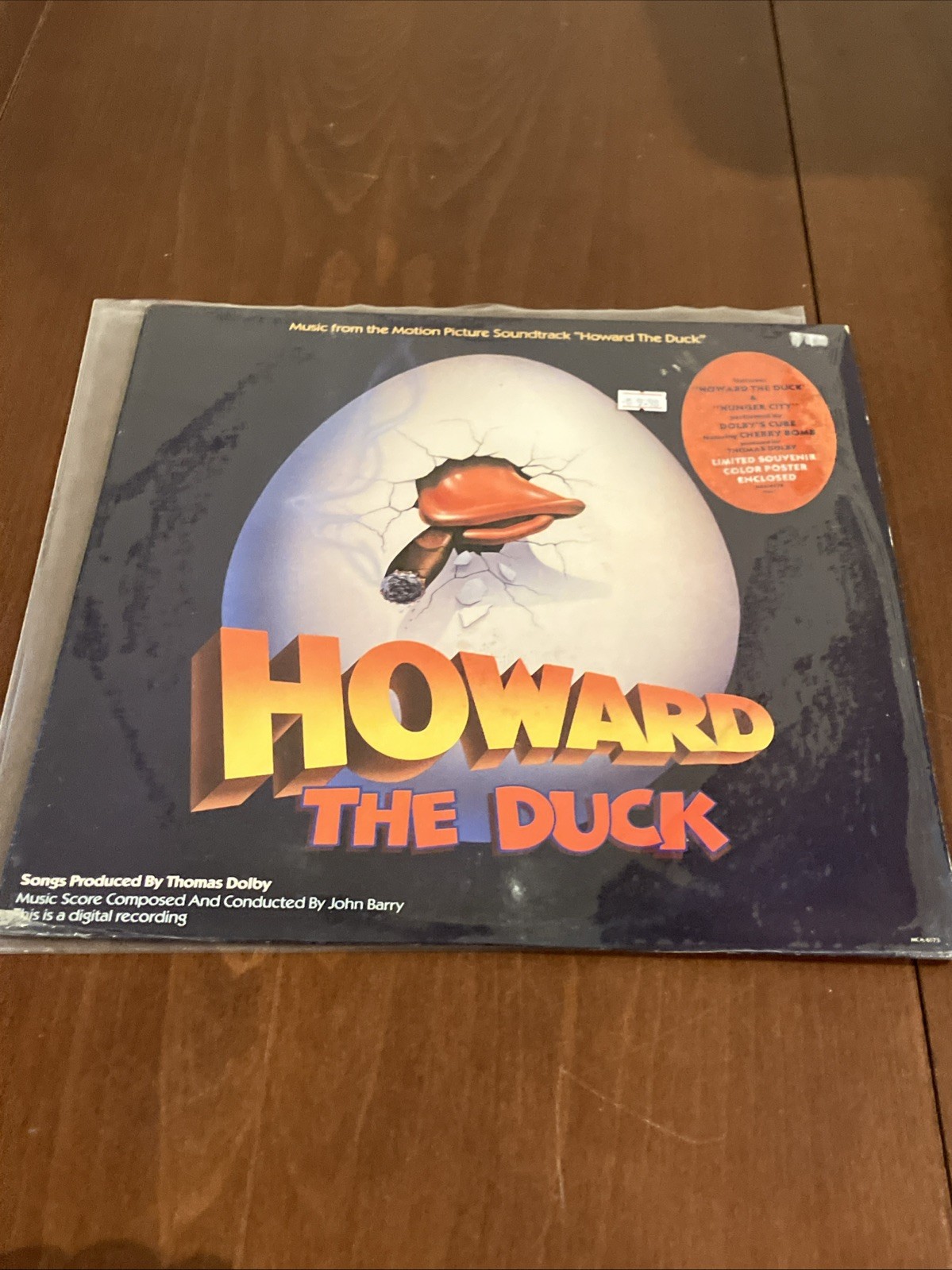 Howard The Duck Motion Picture Soundtrack 1986 Vinyl LP MCA-6173, Thomas Dolby