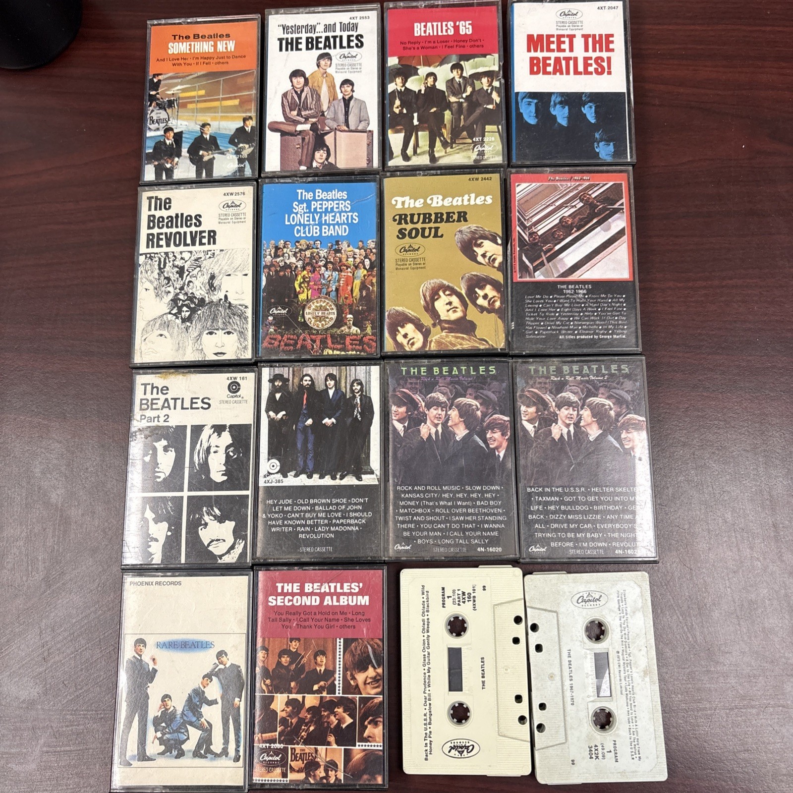 he Beatles Vintage Cassette Tape Lot of 16 Tested Capitol Revolver Rubber Soul