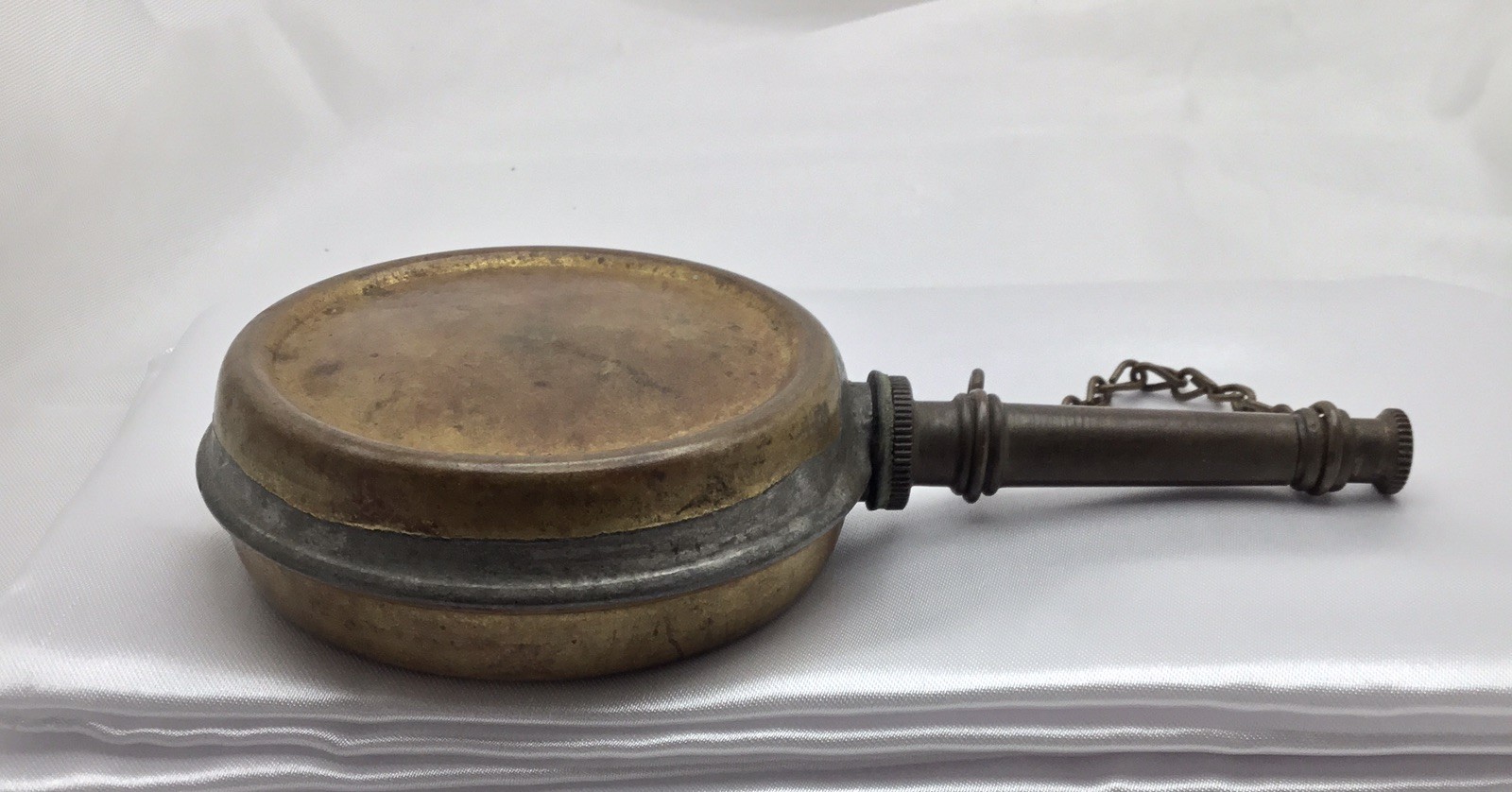 ORIGINAL BRASS WWI BANJO OILER FOR 1911, 45 CAL PISTOL CLEANING KIT 100+ YR OLD 