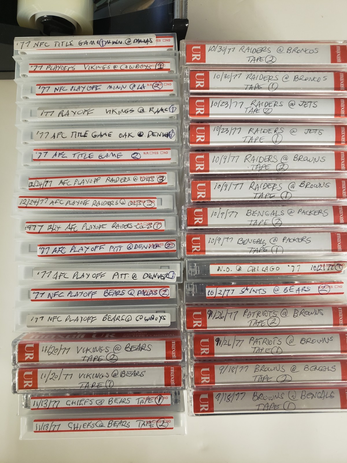 Vintage 1977 NFL Season Football Games Lot on Audio Cassette, not CD Playoffs