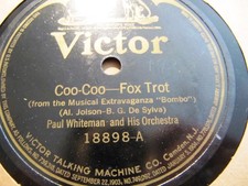 1922 Paul Whiteman Al Jolson's BOMBO COO COO/ Green Bros KICKY KOO VICTOR 18898 picture