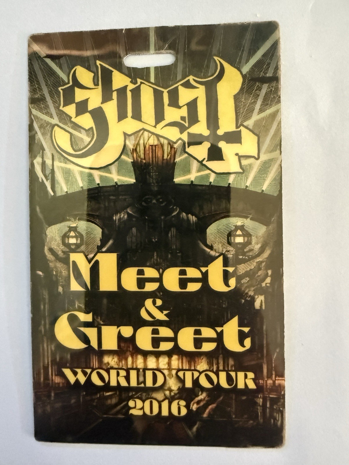 Ghost Official Meet & Greet Pass World Tour 2016 Original