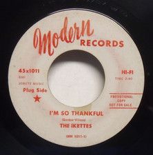The Ikettes - I'm So Thankful - 1965 Soul Promo 45 on Modern picture