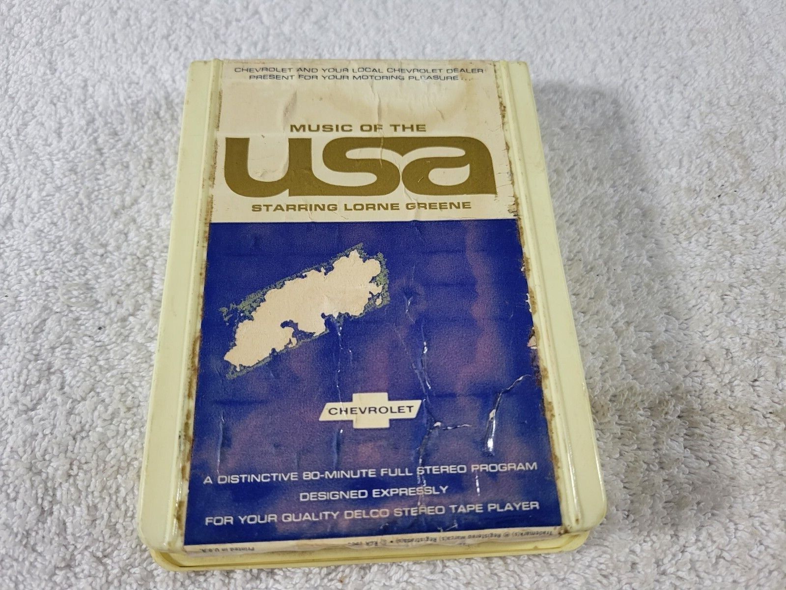 1967 Chevrolet- Music Of The USA PC8S-501 8-Track Tape. Professionally Rebuilt