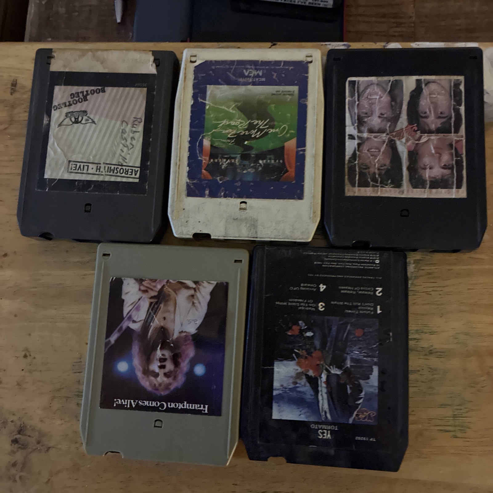 Lot If 5 Vtg Classic Rock 8 Tracks All Tested 