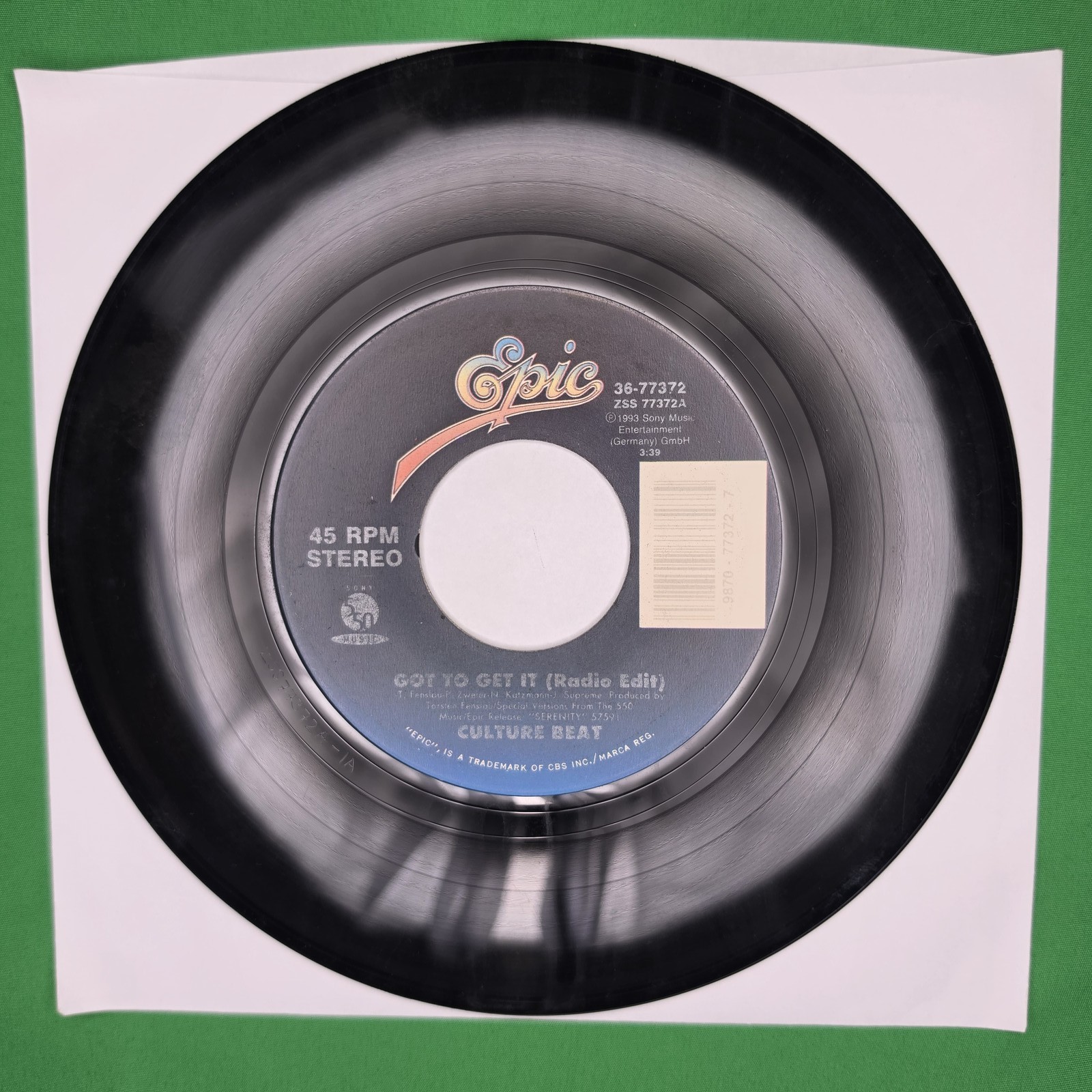 Culture Beat Got to Get It / Mr. Vain 45 Columbia 36-77372 1993 VG+++