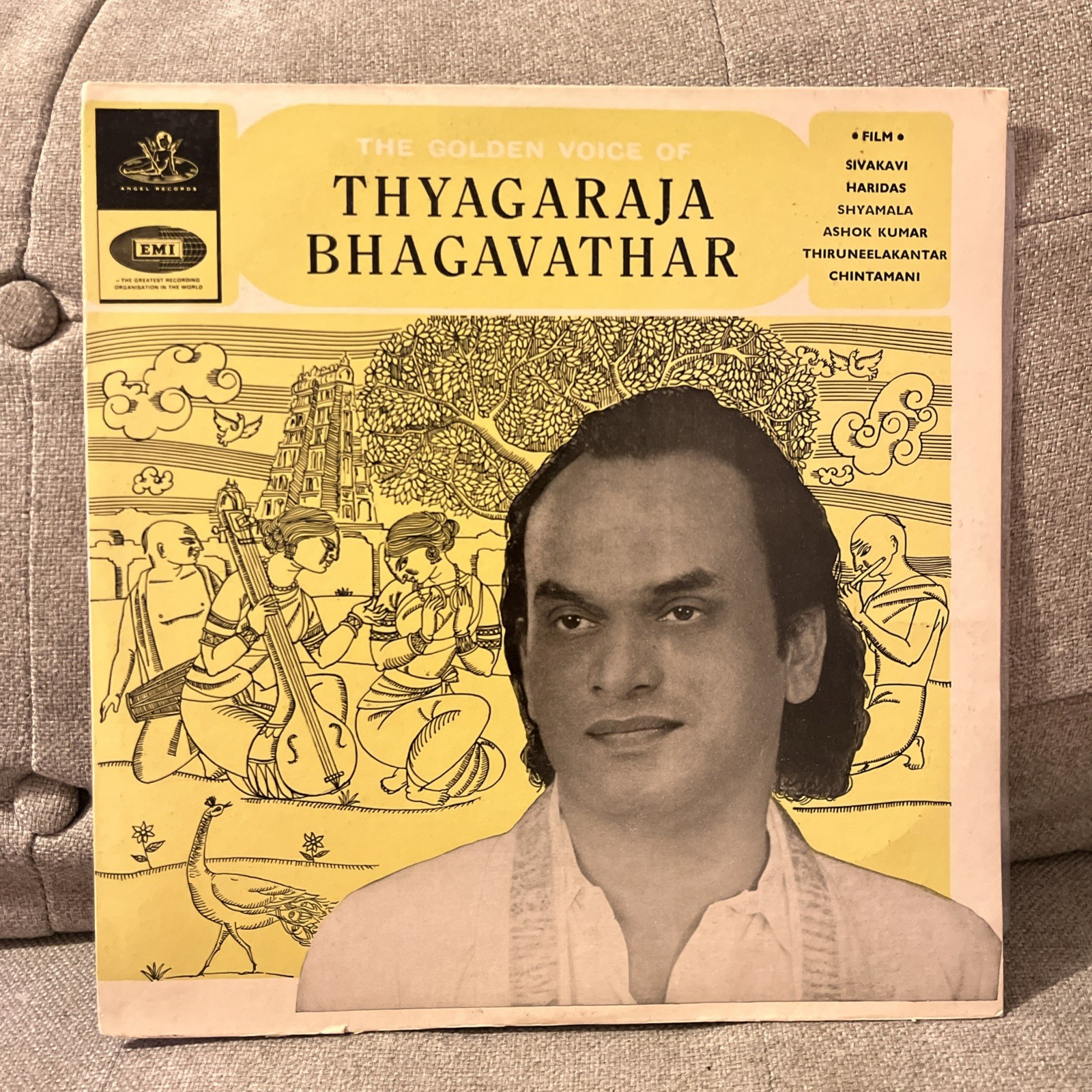 The Golden Voice Of THYAGARAJA BHAGAVATHAR Angel Records EMI ODEON 3AECX.5509