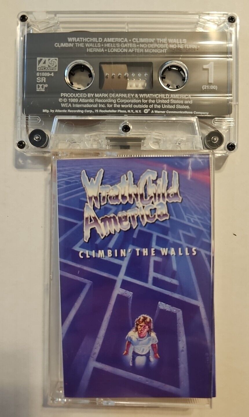 WRATHCHILD - America Climbin The Walls Cassette Tape 1989 Metal Thrash Rare