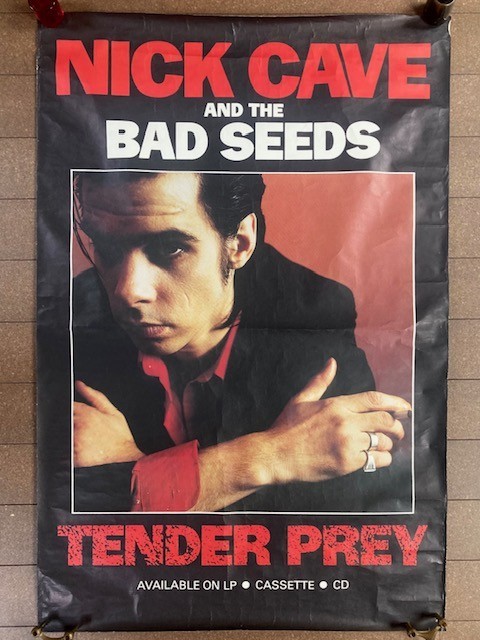 Huge vintage Nick Cave and the Bad Seeds billboard poster Tender Prey LP RARE