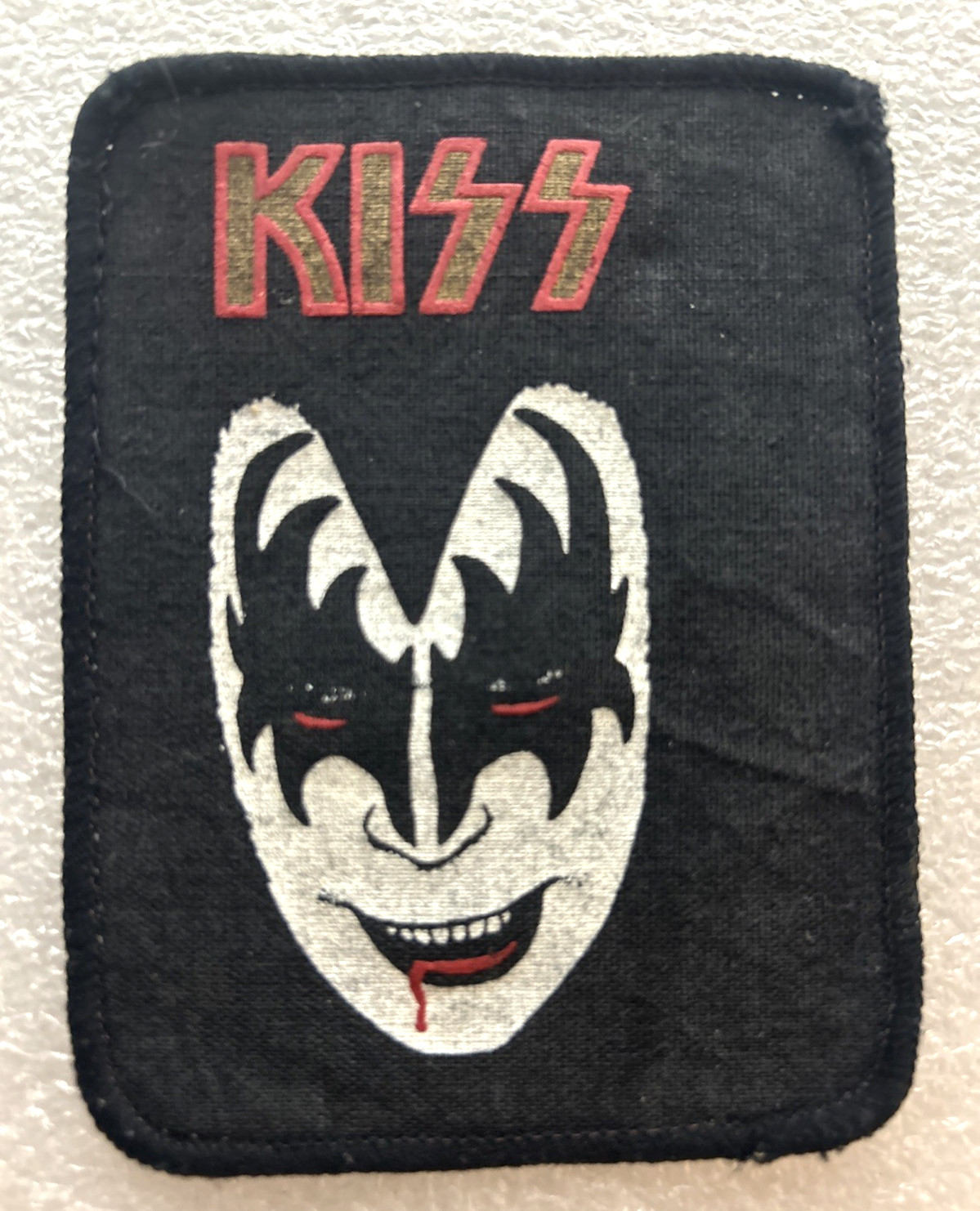 Kiss \'Gene Simmons\' - Original 1978 Solo Face Jacket Patch - Size 10cm x 7.5cm
