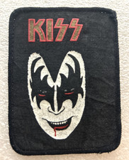 Kiss 'Gene Simmons' - Original 1978 Solo Face Jacket Patch - Size 10cm x 7.5cm picture