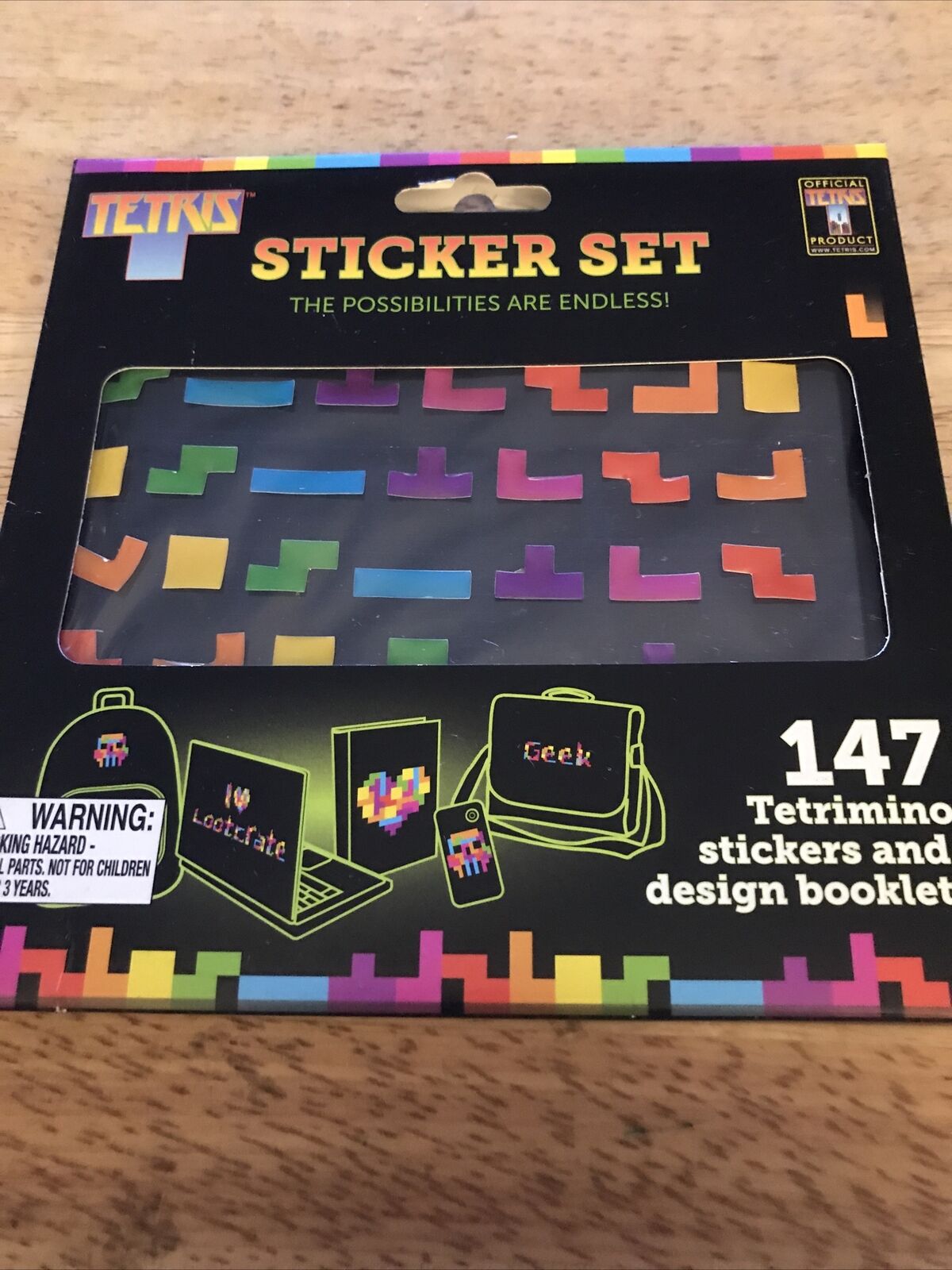 Official Tetris Sticker Set 147 Tetrimino Stickers & Design Booklet New Sealed