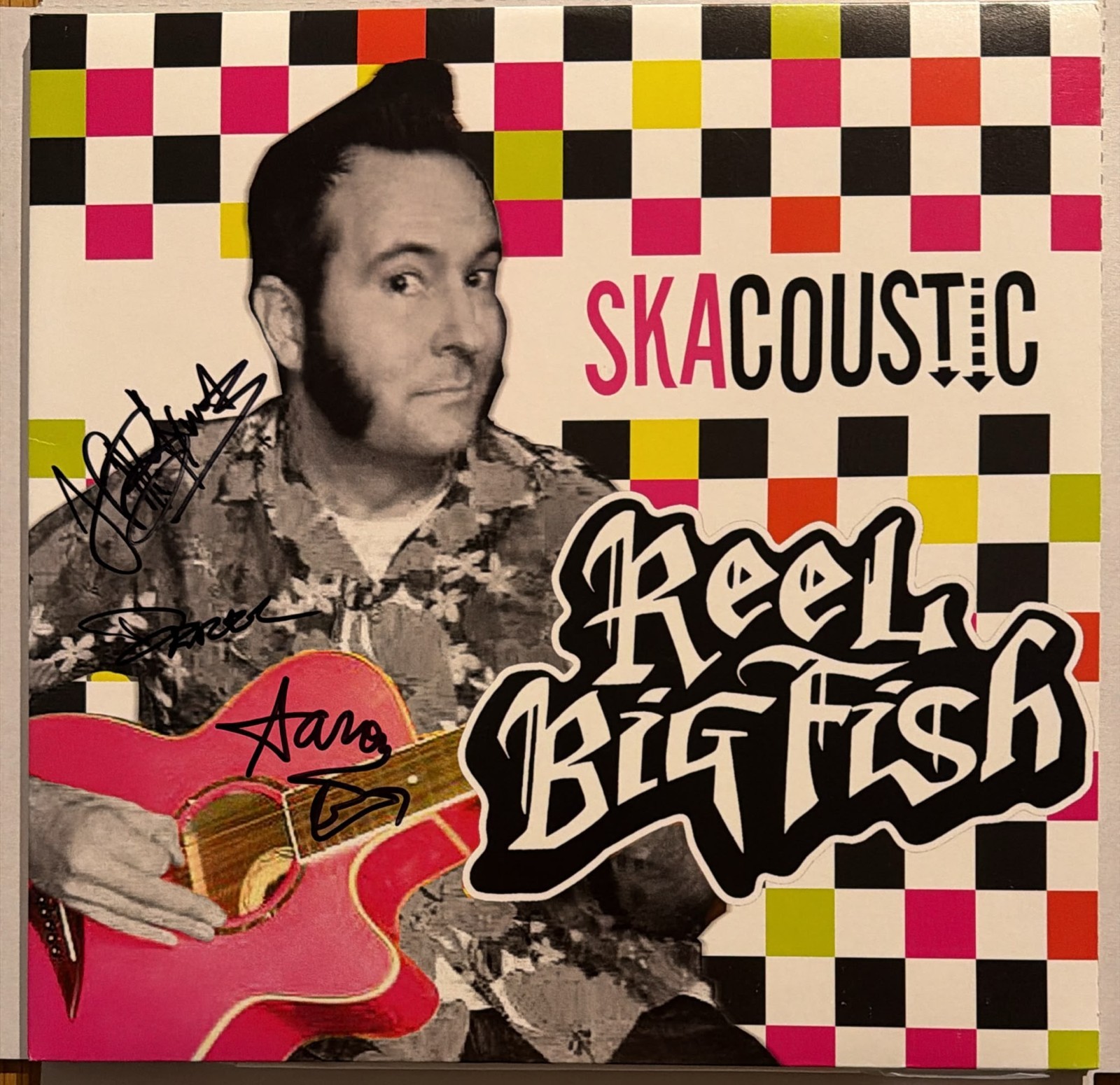 Reel Big Fish ‎– Skacoustic (2x LP Vinyl 2016) ULTRA RARE SIGNED COPY WHITE/BLUE