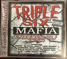 THREE 6 MAFIA / TRIPLE 6 - Underground Vol 1: 1991-1994 (Factory Sealed CD 1999) picture