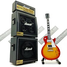 Mini Guitar Led Zeppelin Page lp + Amplifier Amp scale 1:4 miniature collectible picture