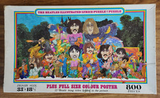 FAB RETRO THE BEATLES ILLUSTRATED LYRICS 800 PIECE JIGSAW PUZZLE picture
