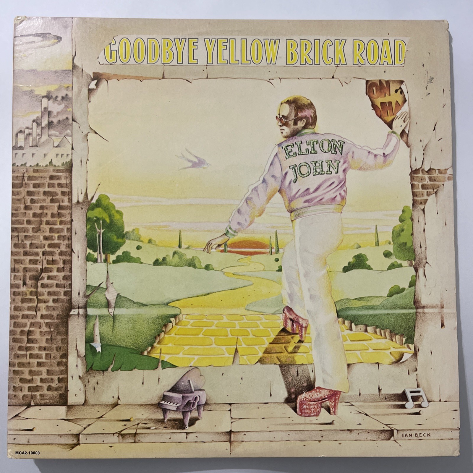 Elton John-Goodbye Yellow Brick Road,Vinyl LP 1973 US 1st PRESS,Trifold,Terre