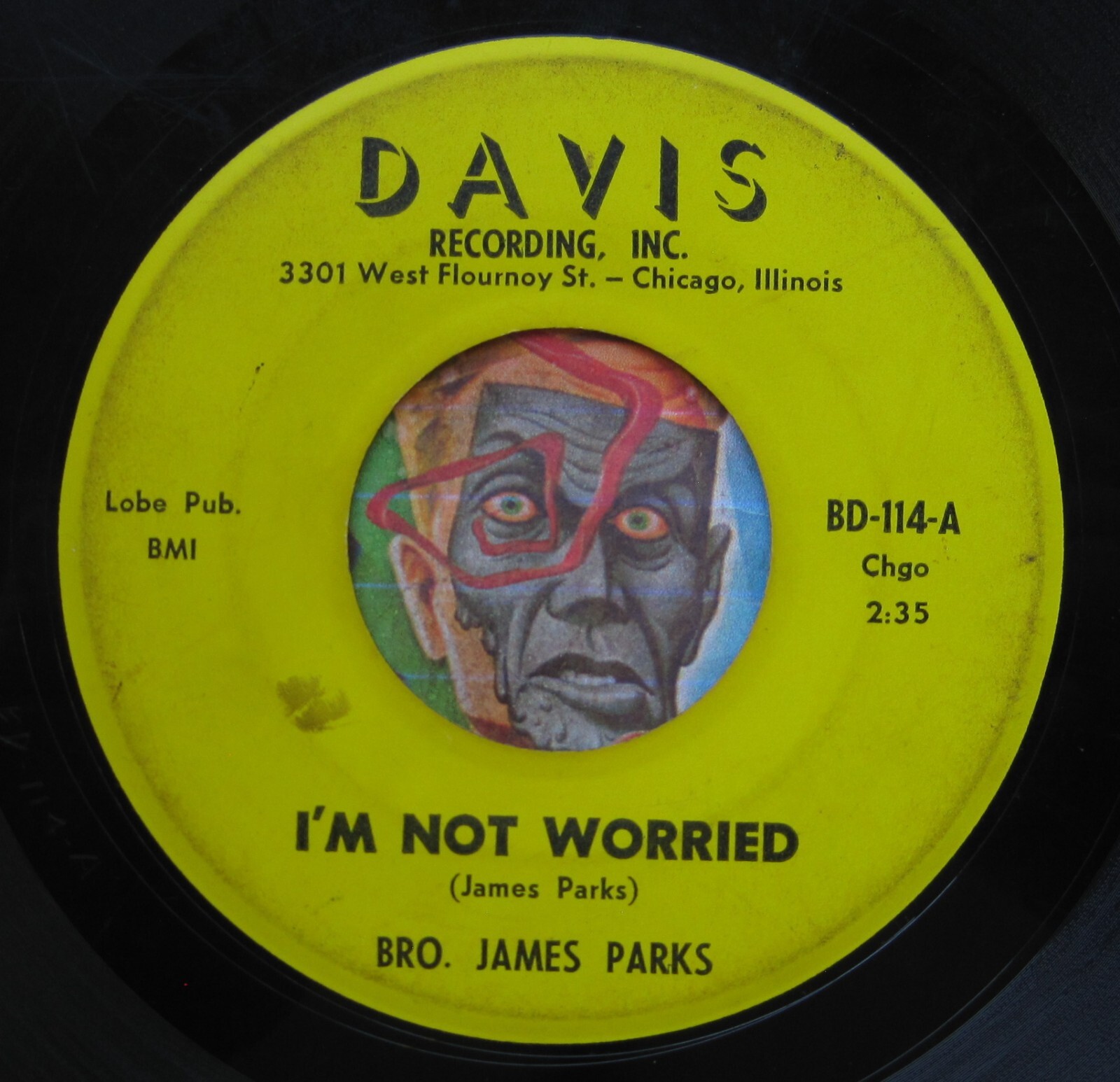 HEAR Bro James Parks 45 I'm Not Worried/Everybody Ain't A Friend gospel R&B soul