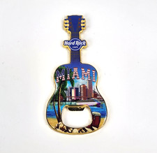 Hard Rock Cafe Miami Florida City Bottle Opener Magnet V20 Guitar Shaped picture