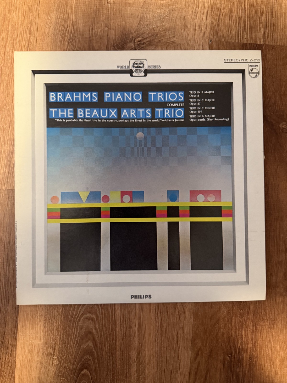 Brahms Piano Trios Complete Beaux Arts Trio Philips PHC 2-013 US 1968 2LP Vinyl