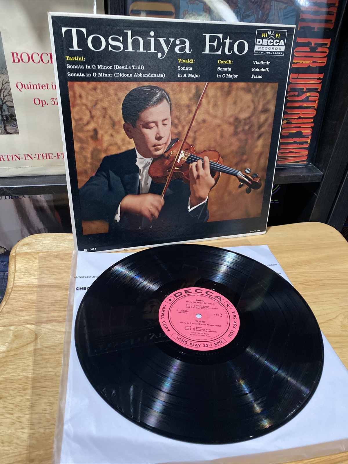 RARE PROMO SAMPLE COPY Vivaldi / Corelli TOSHIYA ETO LP Decca Classical VINYL