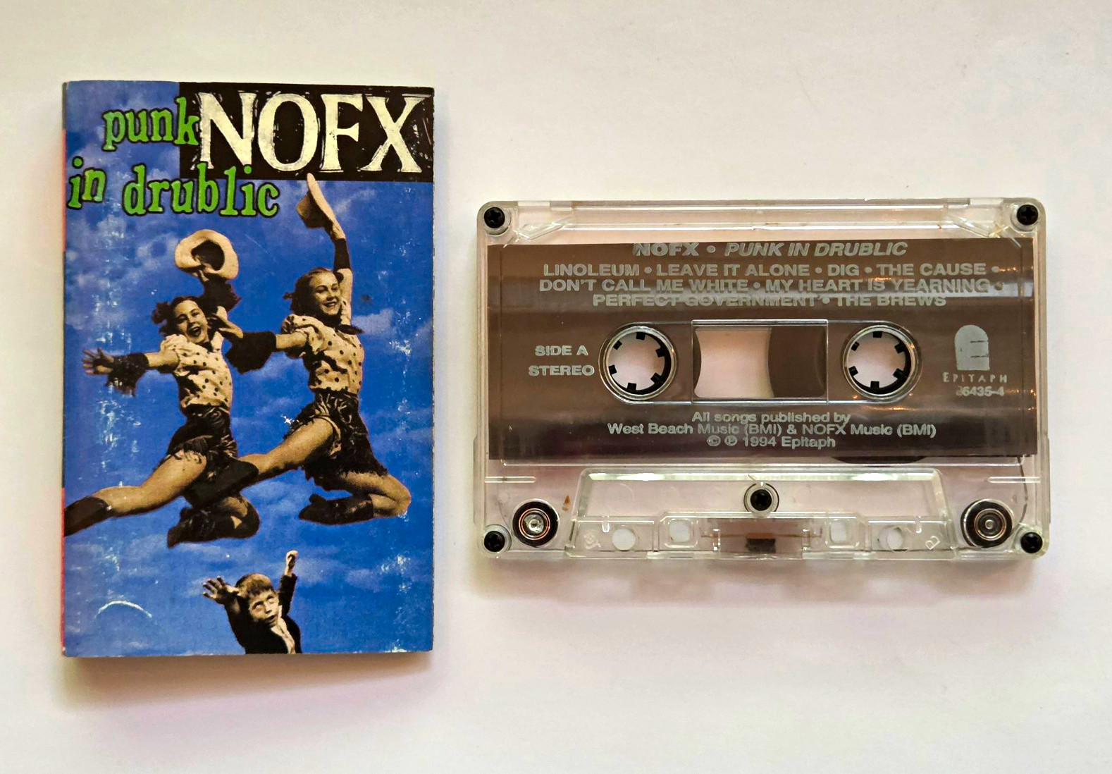 NOFX Punk in Drublic Cassette Tape Vintage 1994 Epitaph Records 86435-4 FAT