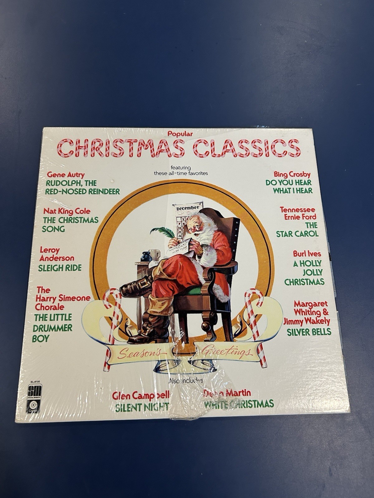 Popular Christmas Classics Vinyl Record 1977 Capitol SL-8100 Nat King Cole +
