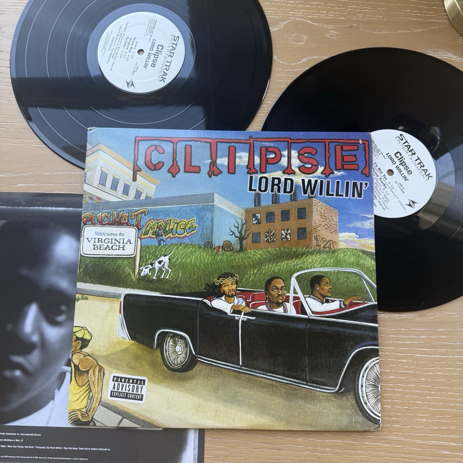 2002 Promo Clipse Lord Willin 1st US Press 2LP Vinyl  Rare Hip Hop + Sleeve VG+