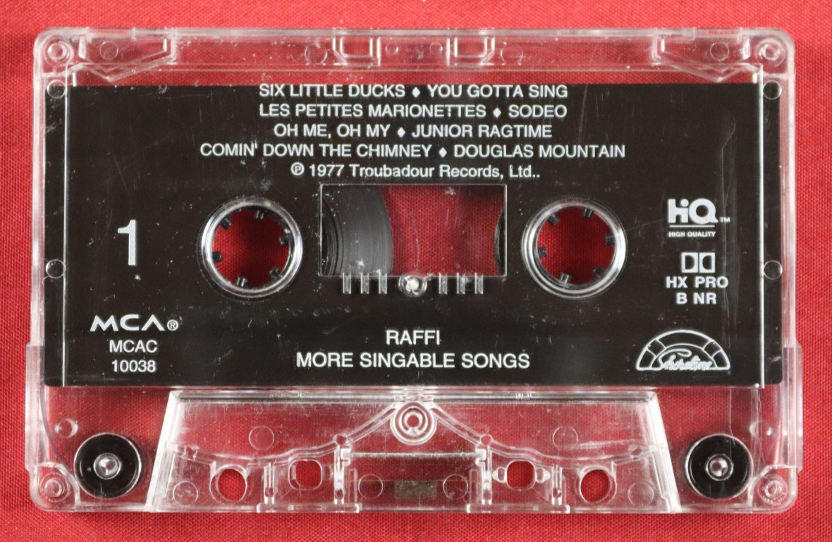 Raffi More Singable Songs (1977, Cassette) MCA Childrens Music - Tape Only