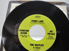 45 RECORD - THE BEATLES -  PENNY LANE         PROMOTION RECORD  RARE picture