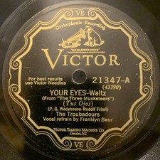 The Troubadours - Your Eyes / Nat Shilkret - Really And Truly - Victor 21457 EX picture