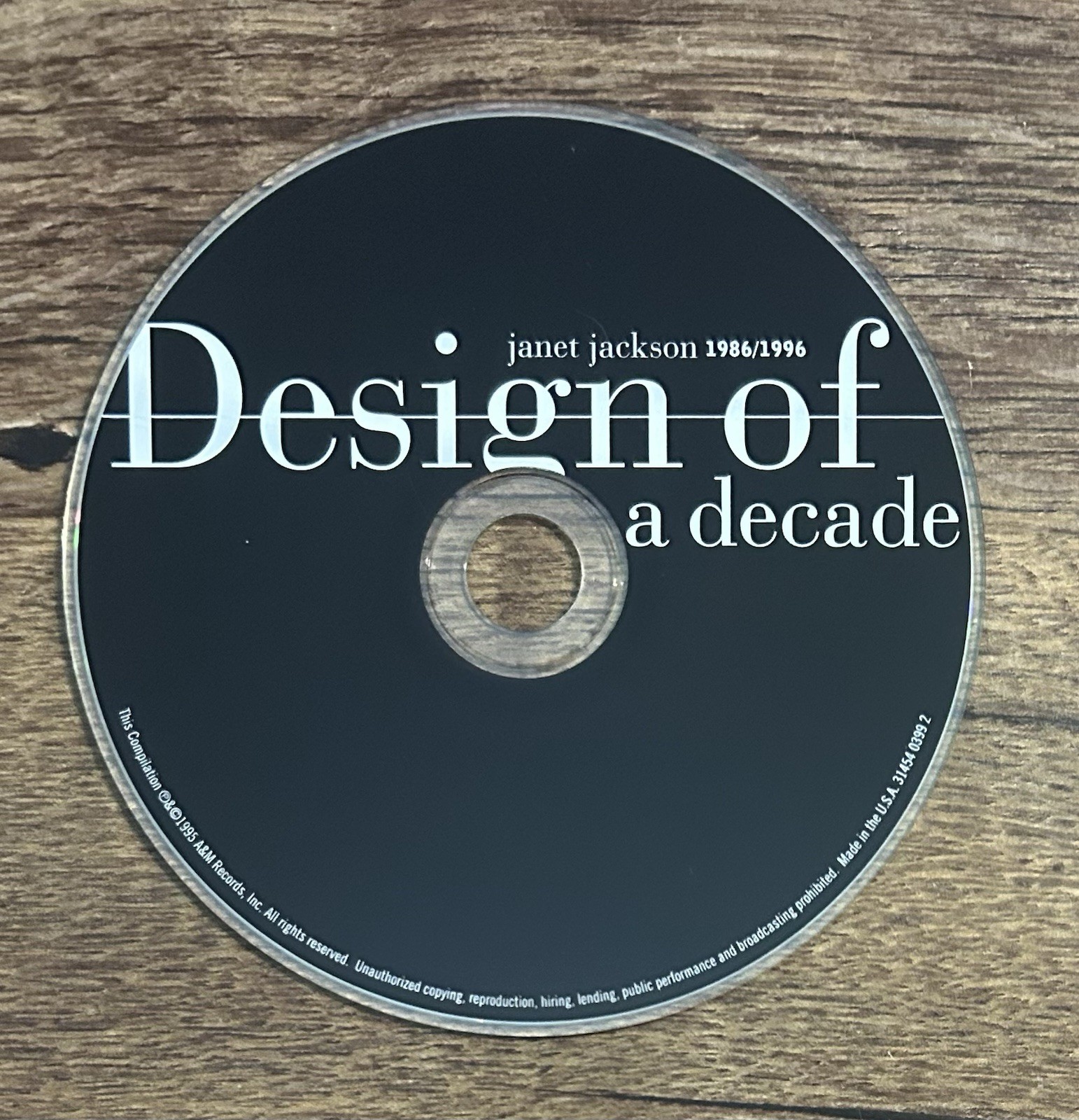 Janet Jackson - Design of a Decade (CD, 1995, A&M) 
