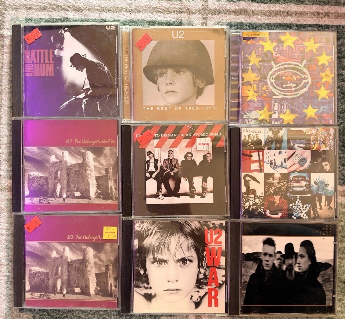 U2 CD Lot of 9 - Joshua Tree War Achtung Baby Zooropa Rattle & Hum + More