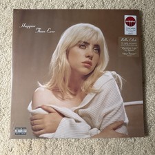 Billie Eilish - Happier Than Ever  (Vinyl LP Record) Poster + Light Blue Color picture