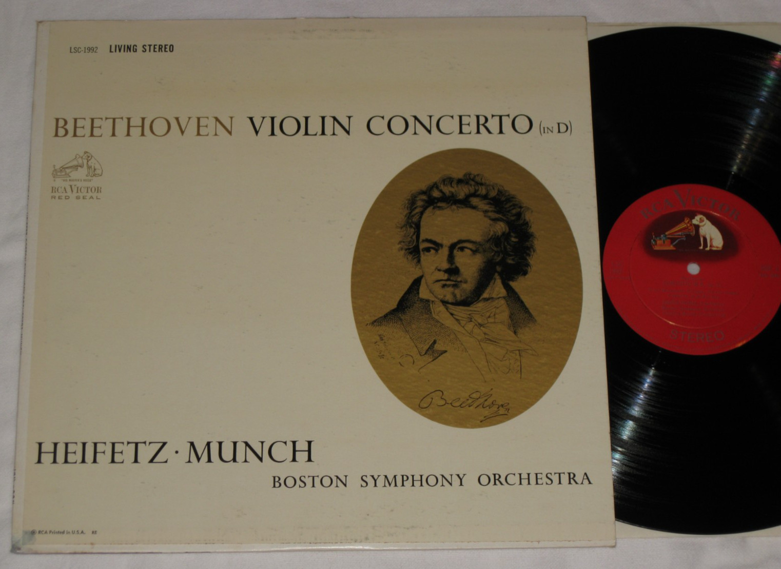 JASCHA HEIFETZ-Beethoven: Concerto In D, Op. 61 (1959) Stereo RCA VICTOR LP