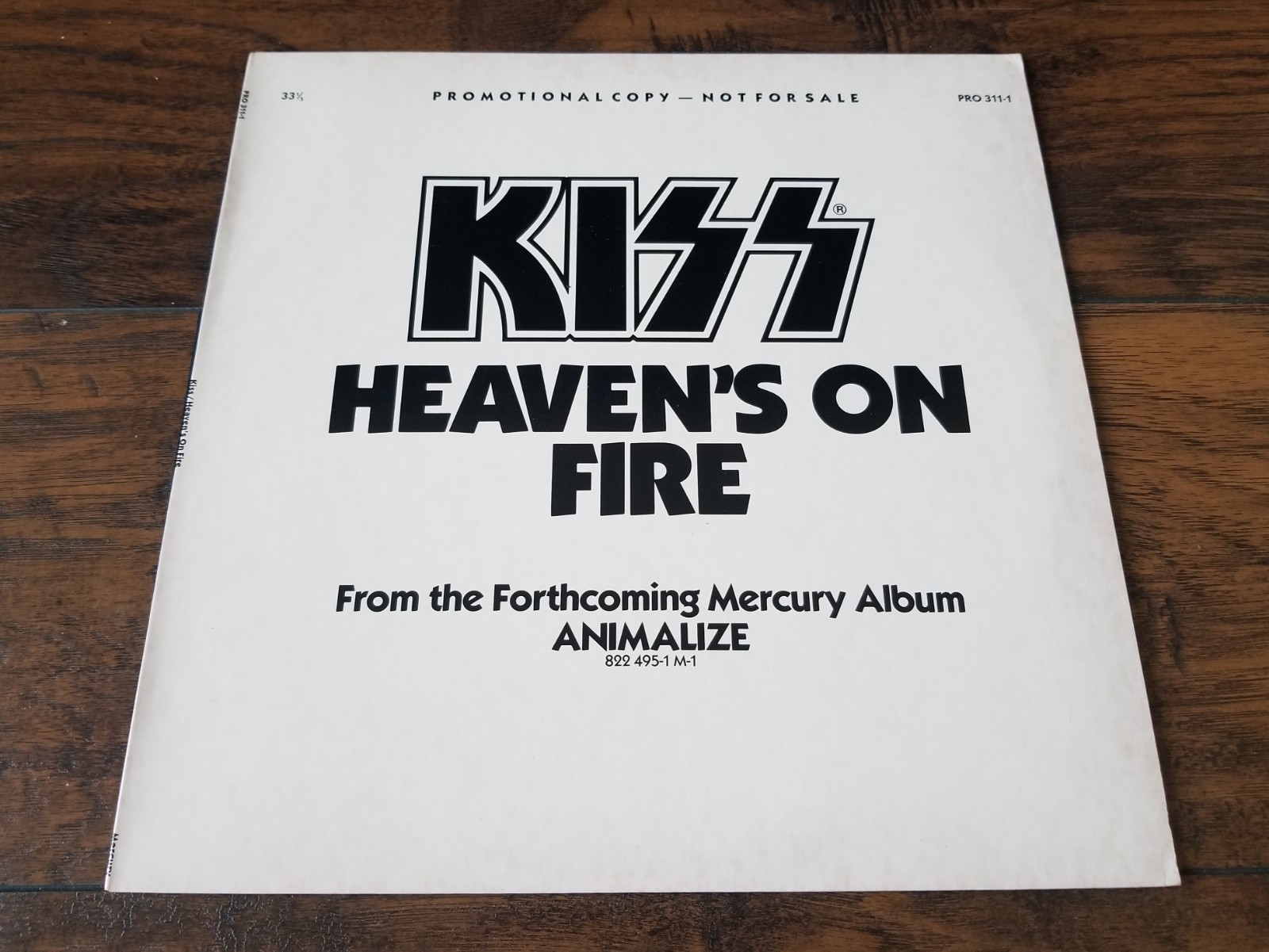KISS Heaven\'s On Fire Promo Vinyl LP 12\