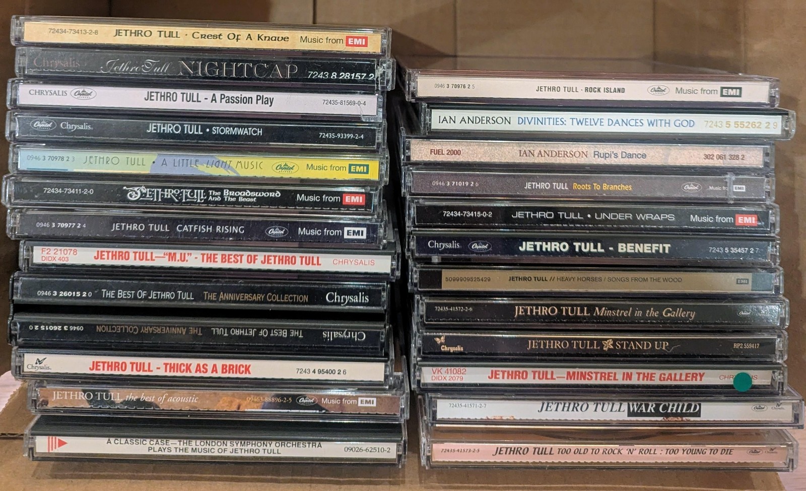 Lot of 25 Jethro Tull and Ian Anderson albums on CD