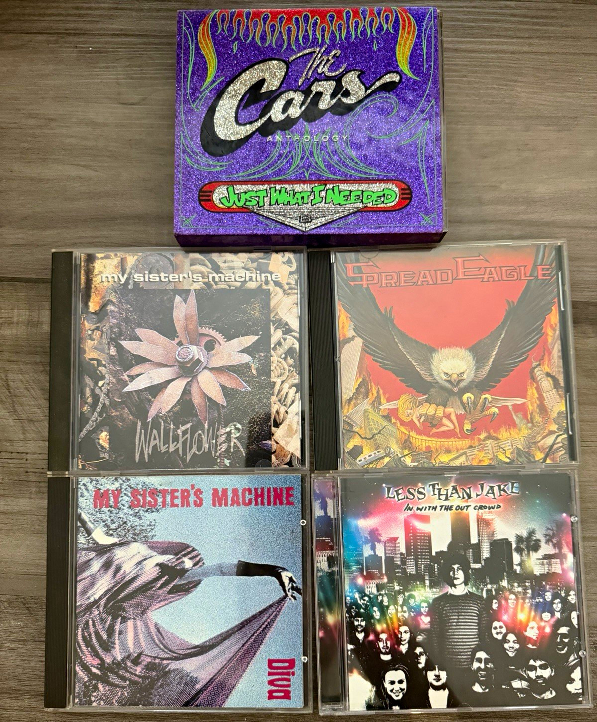 Rock CD Lot of 5 The Cars Just What I Needed Anthology + Less Than Jake