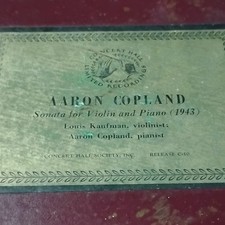 Aaron Copland Sonata  for Violin and Piano Signed 1667/3000 Limited Red Vinyl picture