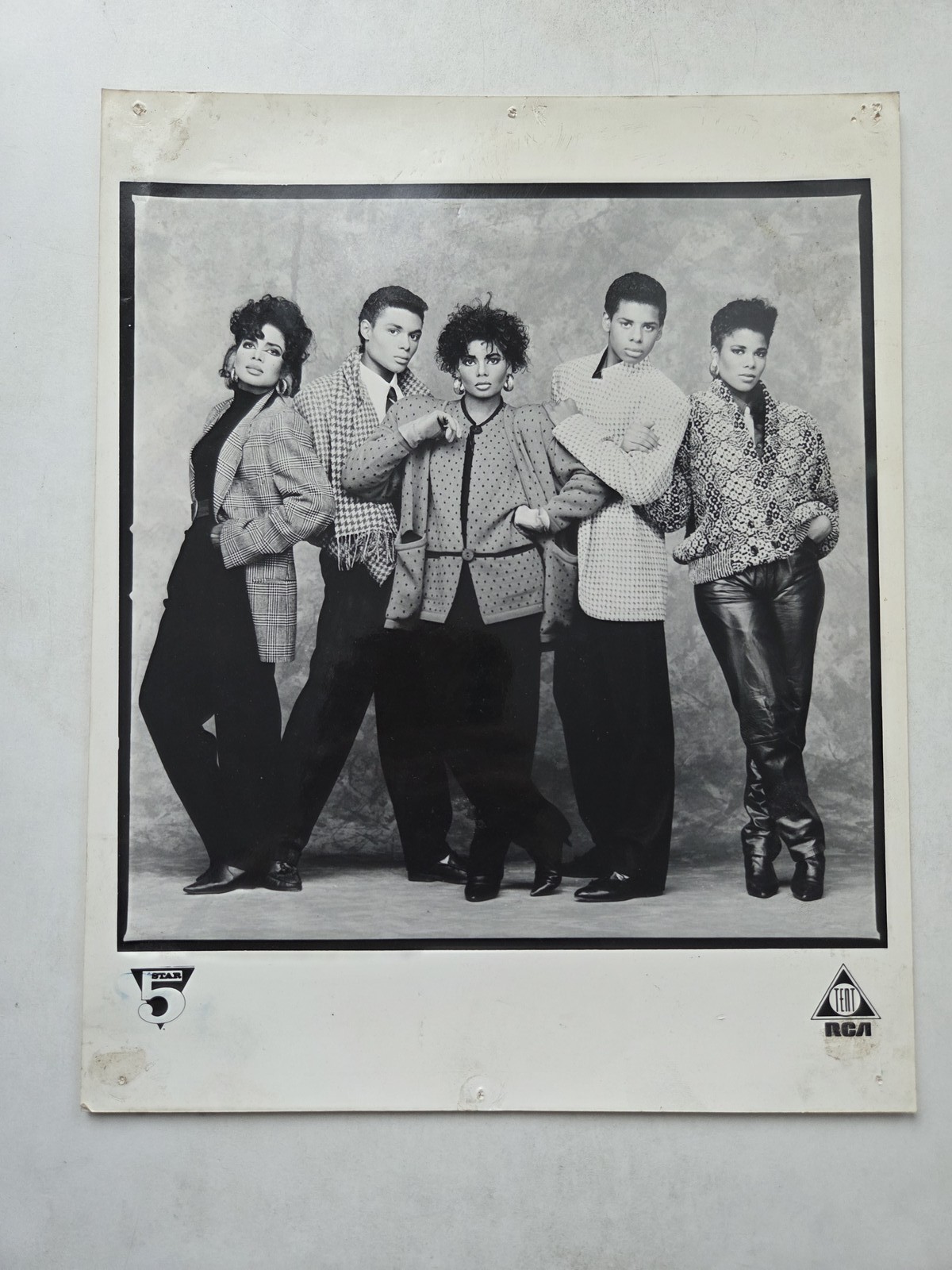 Five Star 1980s Original RCA Tent Records Promo Press Photo 10x8 Pop Group