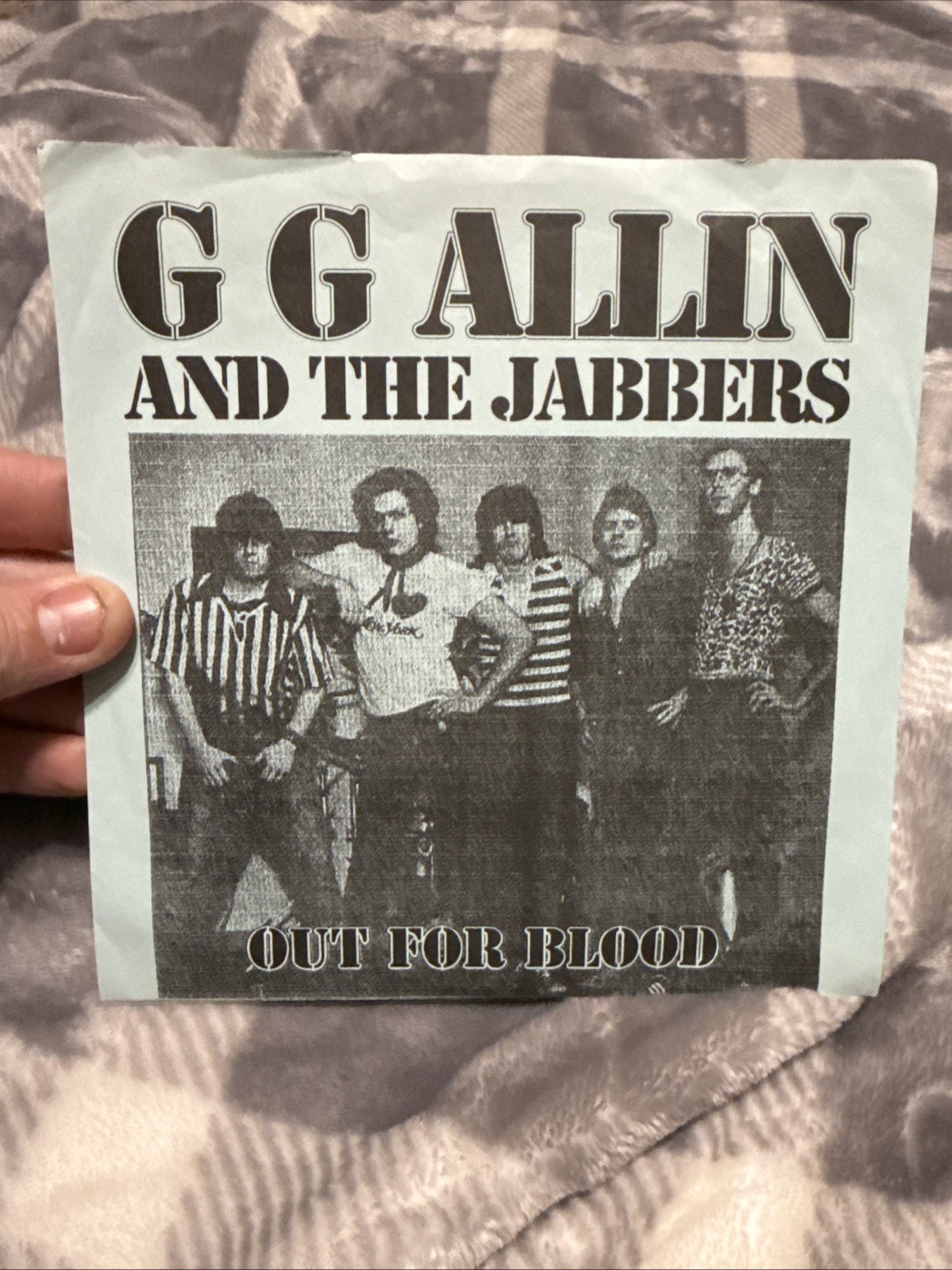 GG Allin Jabbers Out For Blood Early Press Vinyl 1997 NM 7 45 RPM