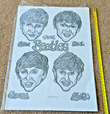 Vintage Beatles Caricatures Sketches by Mike Taylor picture