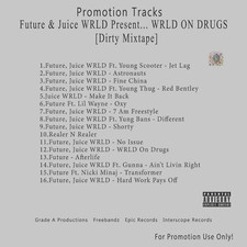 Rap/Hip-Hop. White CD. Future & Juice WRLD - WRLD ON DRUGS [Dirty Mixtape] picture