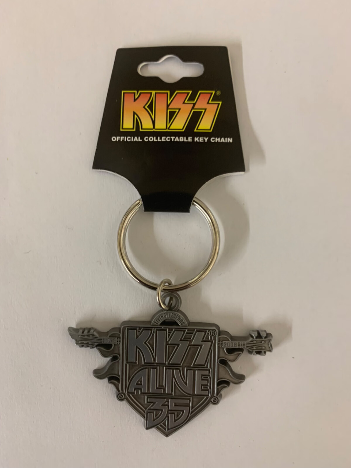 Kiss Alive 35 Logo High Quality Metal Key Ring Officially Licensed